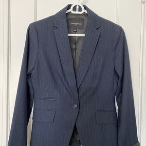 Banana Republic Navy Pin Striped Blazer